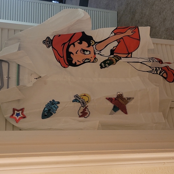 New Betty boop Trumpet Sleeve Fashion Sequins top - Picture 1 of 5